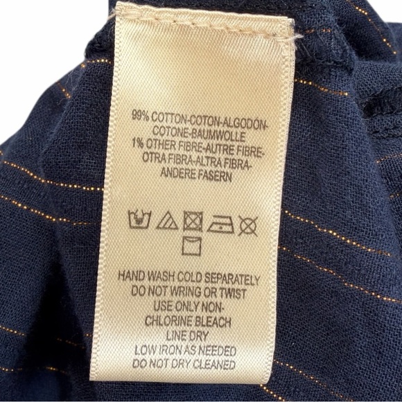 NWT Anthropologie Maeve Boho Peasant Women’s Reston Blouse In Navy Size Small - Picture 9 of 9